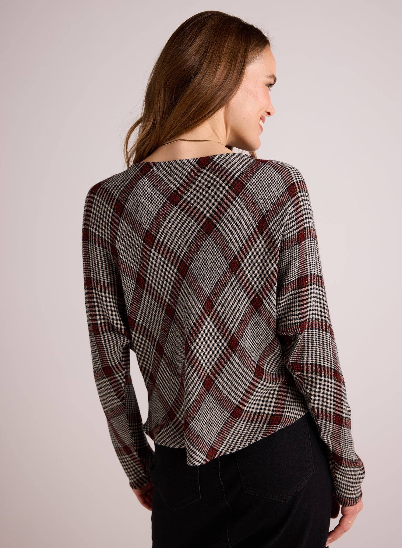 Bias Dolman Sleeve Top | Winter Glen Plaid