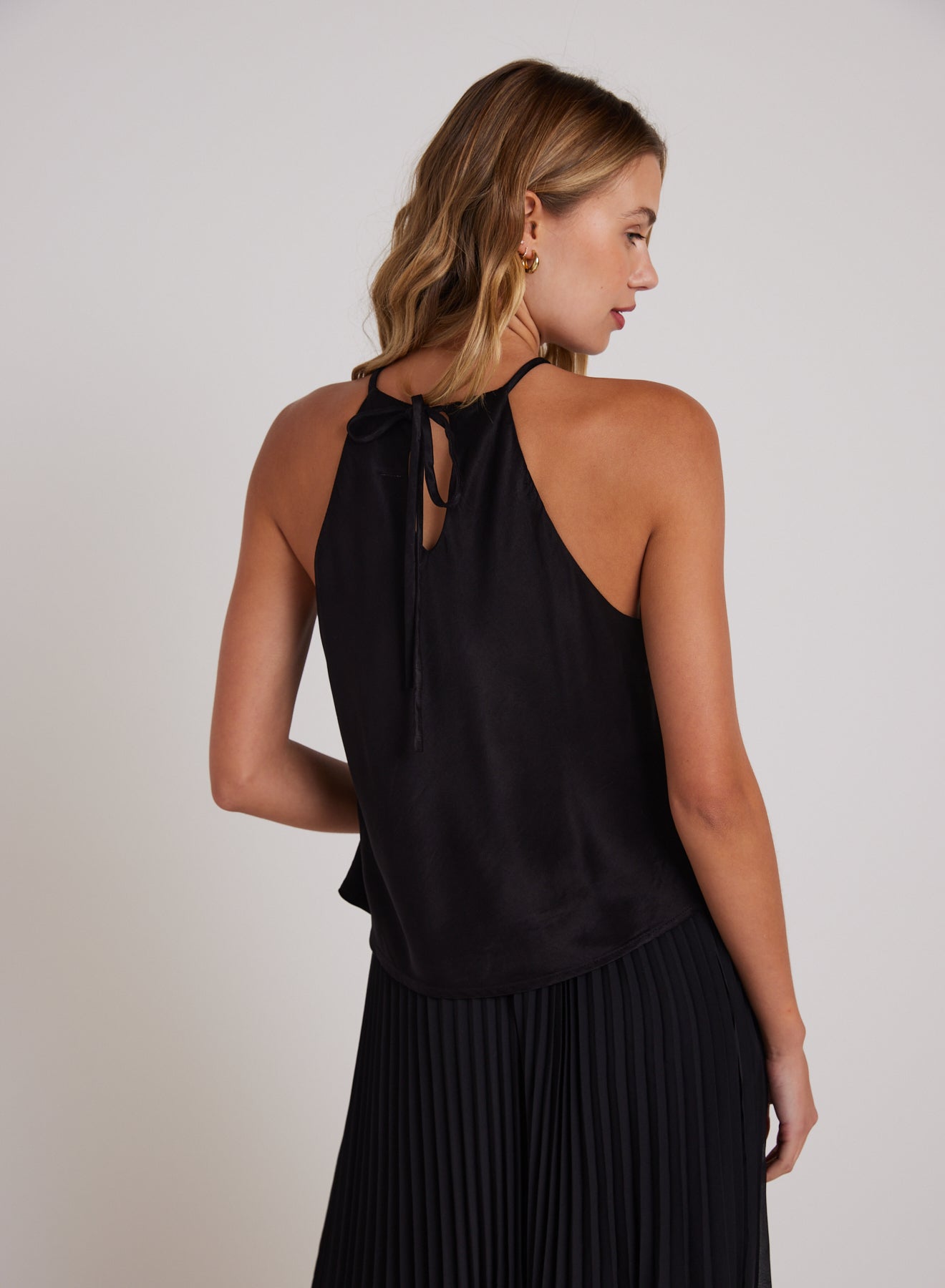 Bias Halter Top | Black