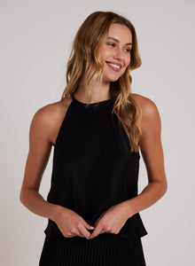 Bias Halter Top | Black