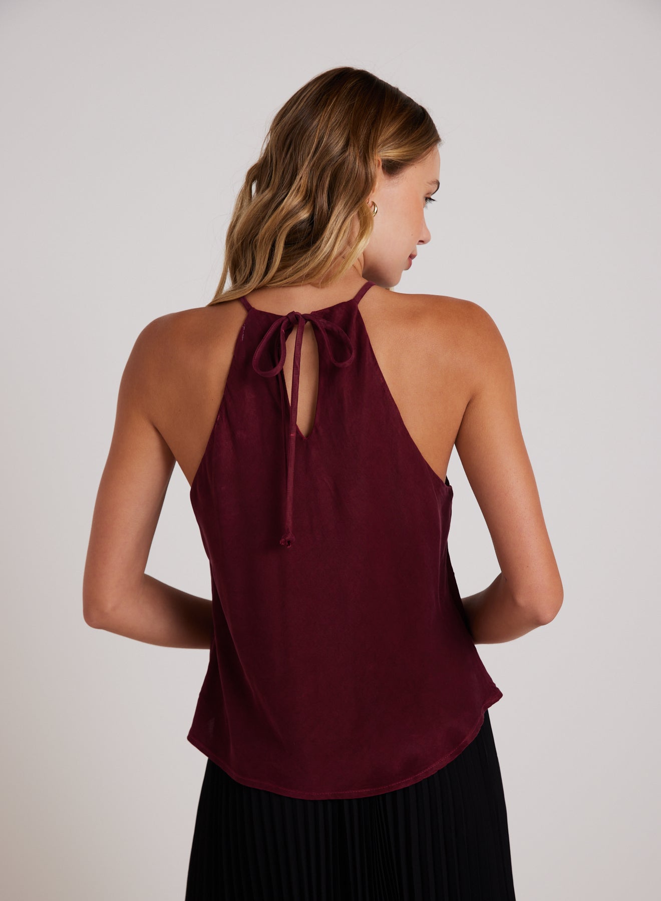 Bias Halter Top | Deep Plum