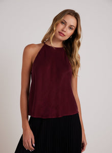 Bias Halter Top | Deep Plum