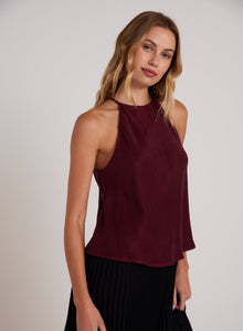 Bias Halter Top | Deep Plum