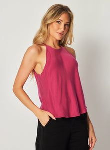 Bias Halter Top | Fuchsia Berry
