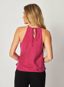 Bias Halter Top | Fuchsia Berry