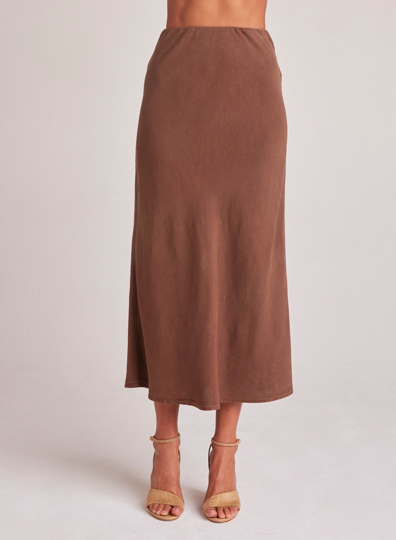 Bias Midi Skirt | Botanical Brown