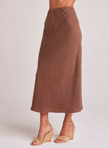 Bias Midi Skirt | Botanical Brown