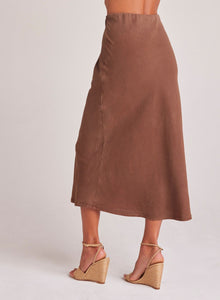 Bias Midi Skirt | Botanical Brown