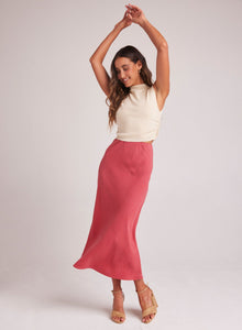 Bias Midi Skirt | Riviera Red