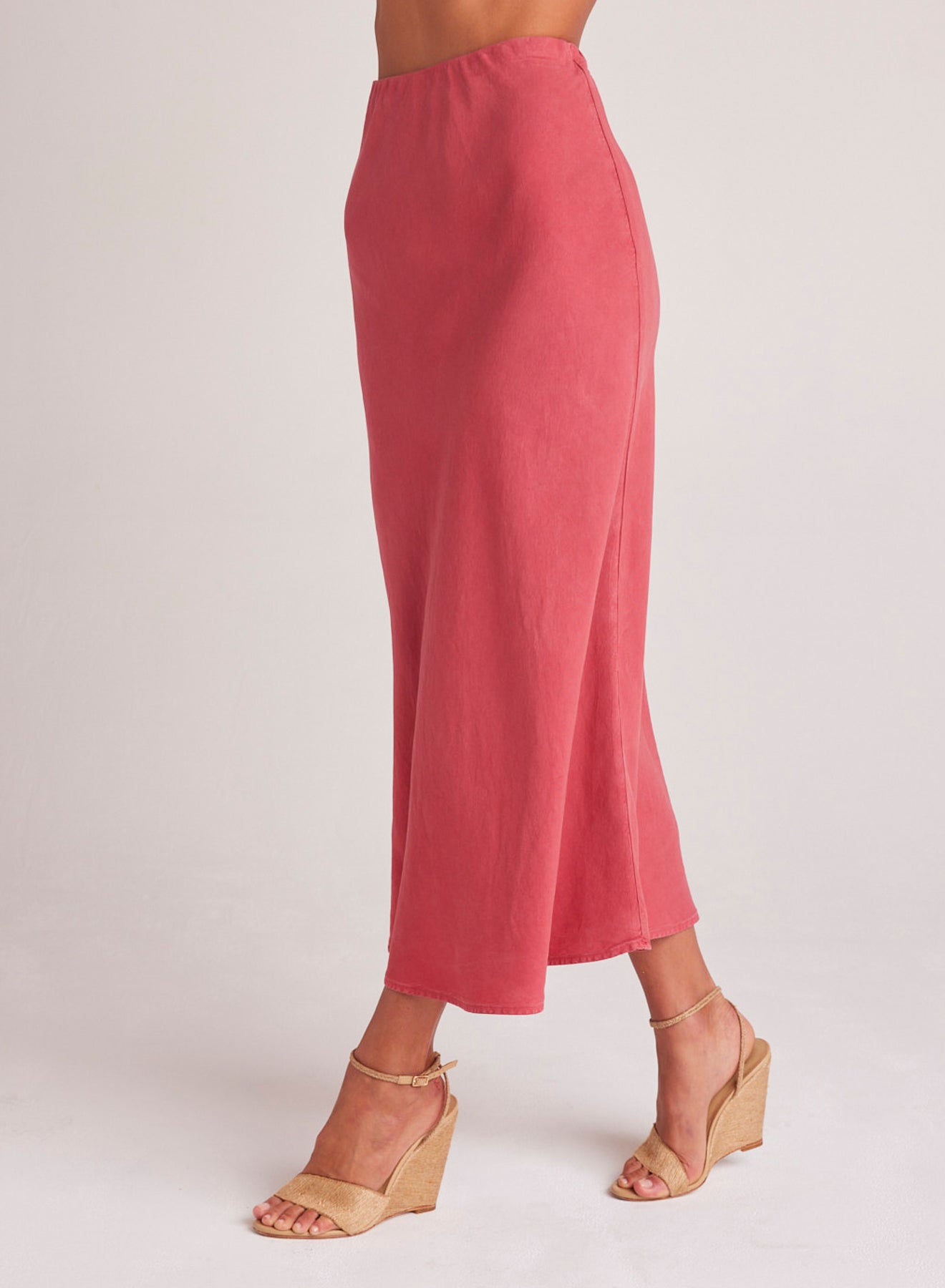 Bias Midi Skirt | Riviera Red