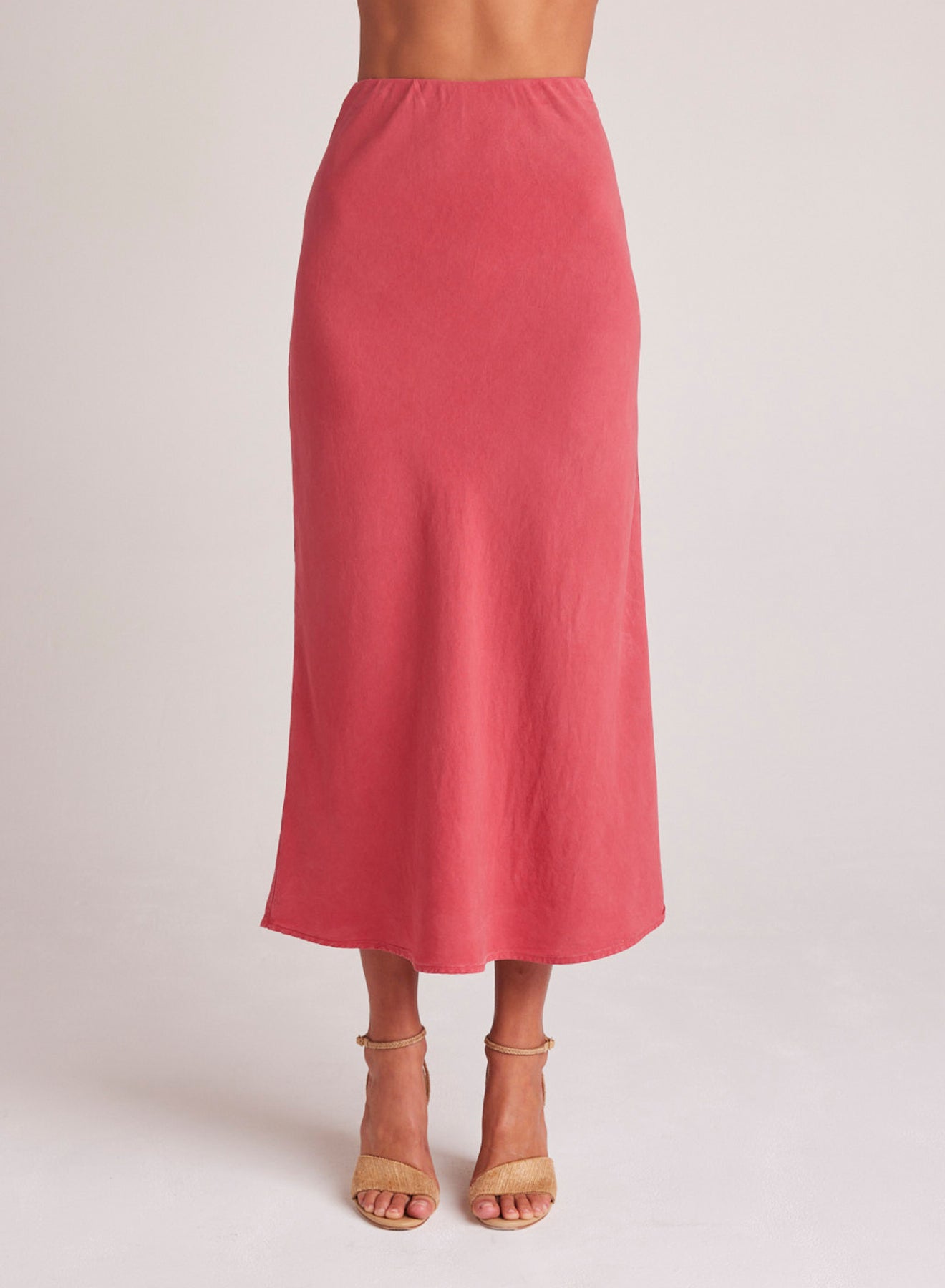Bias Midi Skirt | Riviera Red