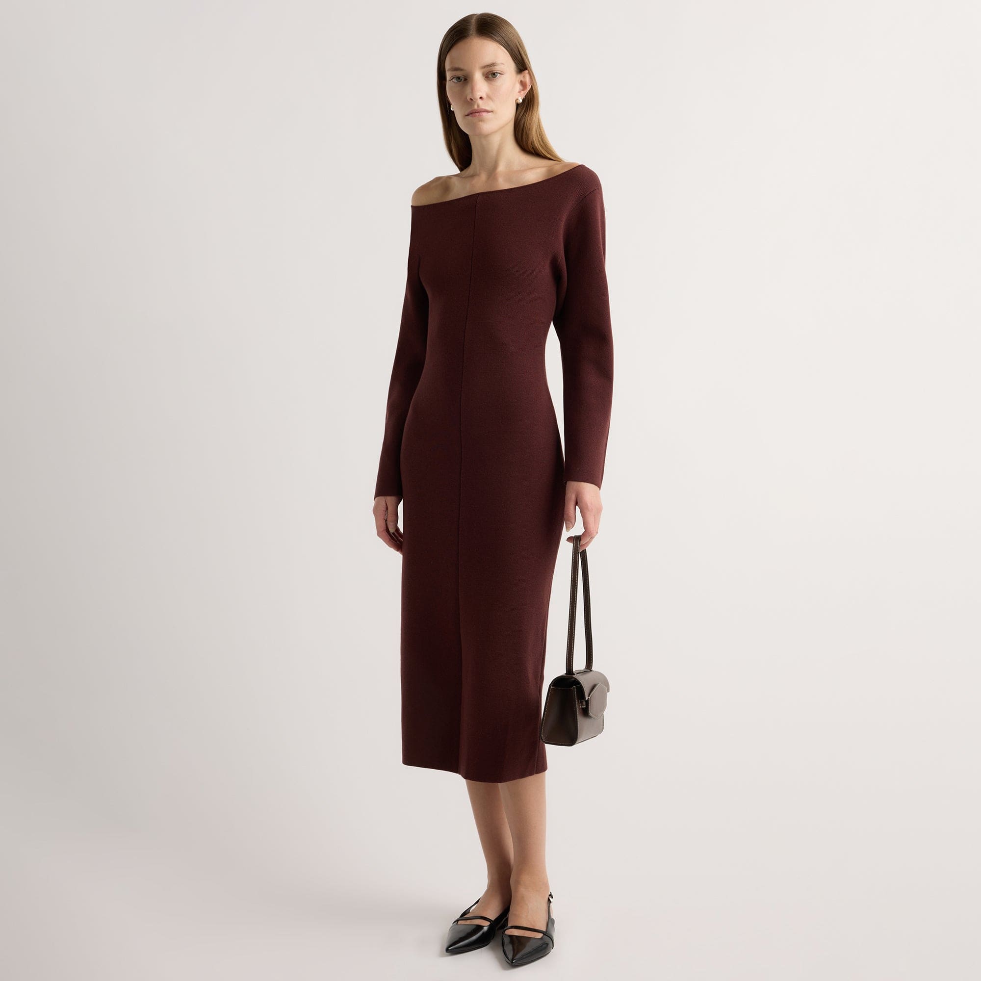 Marije | Blythe Wide Boat-Neck Dress in Size Small 