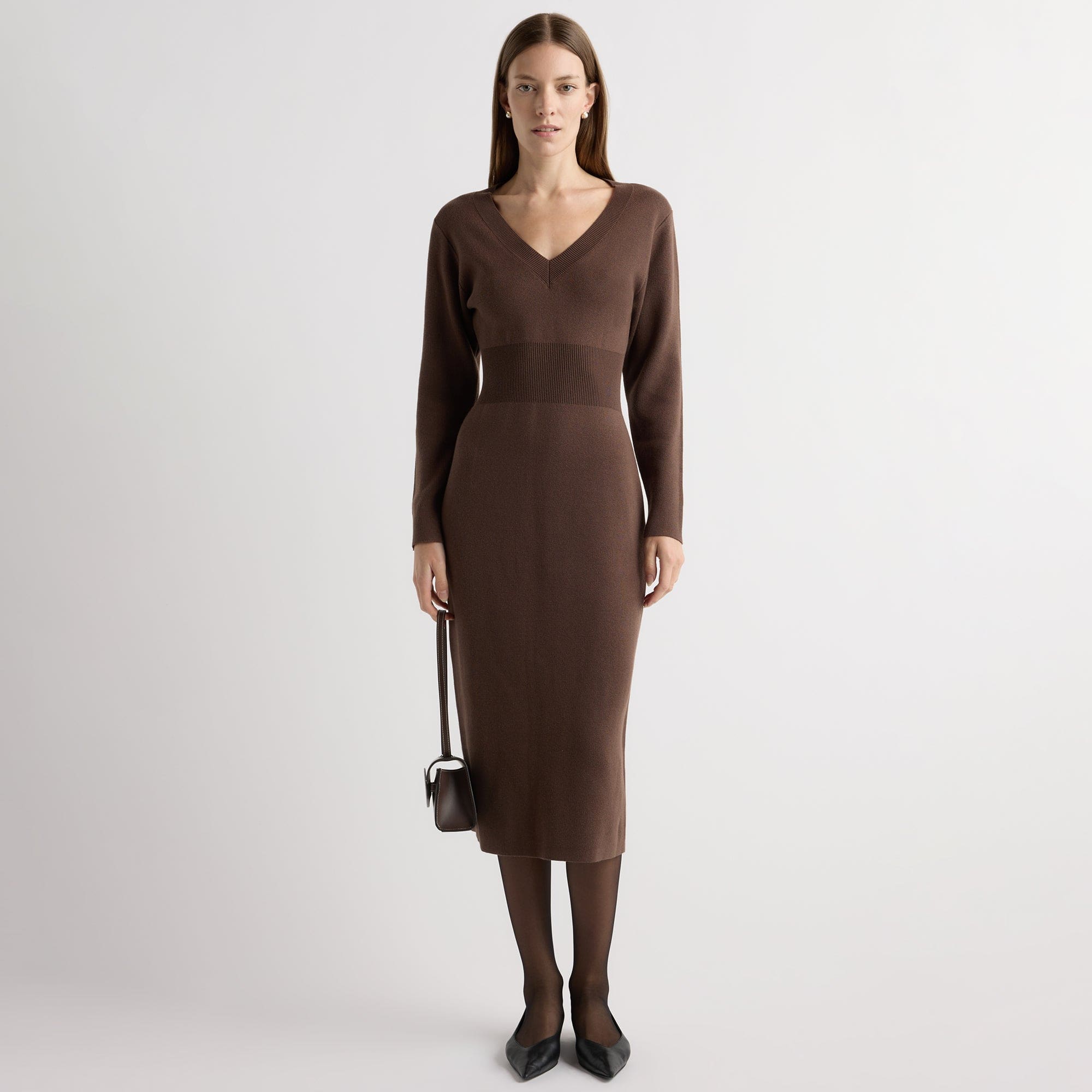 Marije | Bora Off-Shoulder V-Neck Sweater Dress in Size Small 