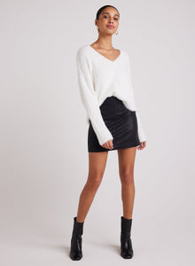 Bree Seamed Clean Mini Skirt | Black