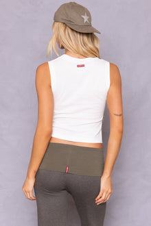 Women | Butter Terry Rolldown Bootleg Flare Sweatpant | Olive