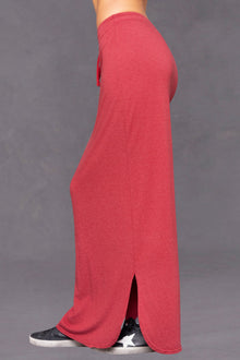 Women | Butter Terry Shirttail Maxi Skirt | Crimson