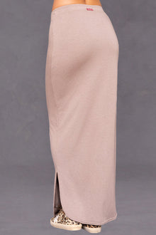 Women | Butter Terry Shirttail Maxi Skirt | Woodsmoke