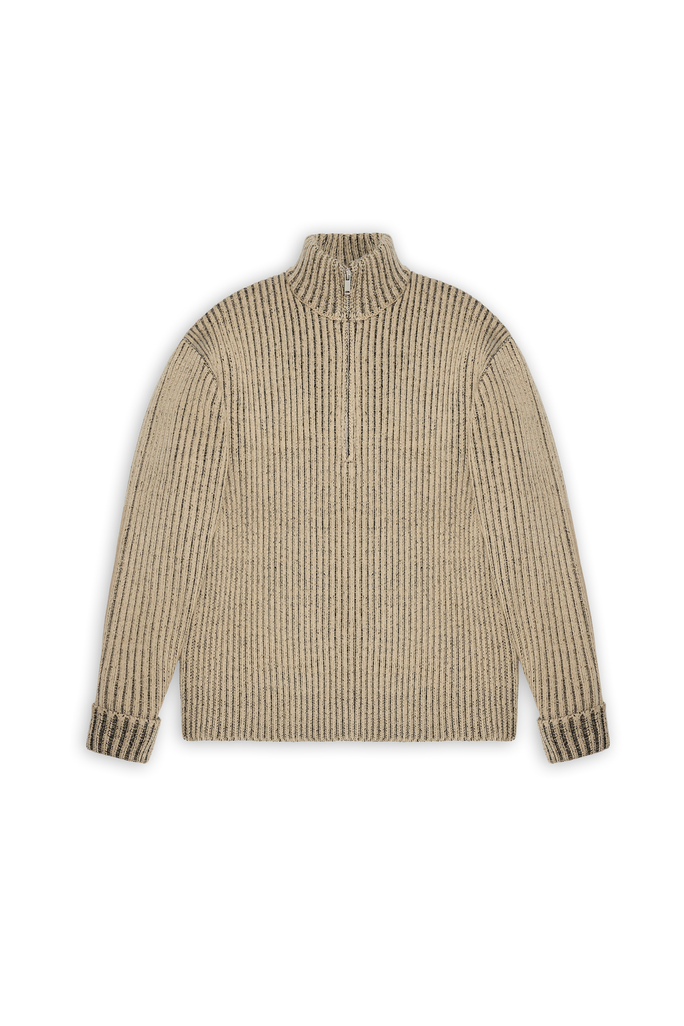 Unisex | Sapa Half Zip Knit | Beige/Black