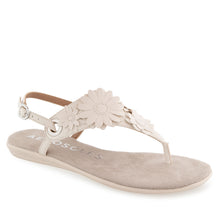Connie Sandal Flat | Eggnog Faux Leather