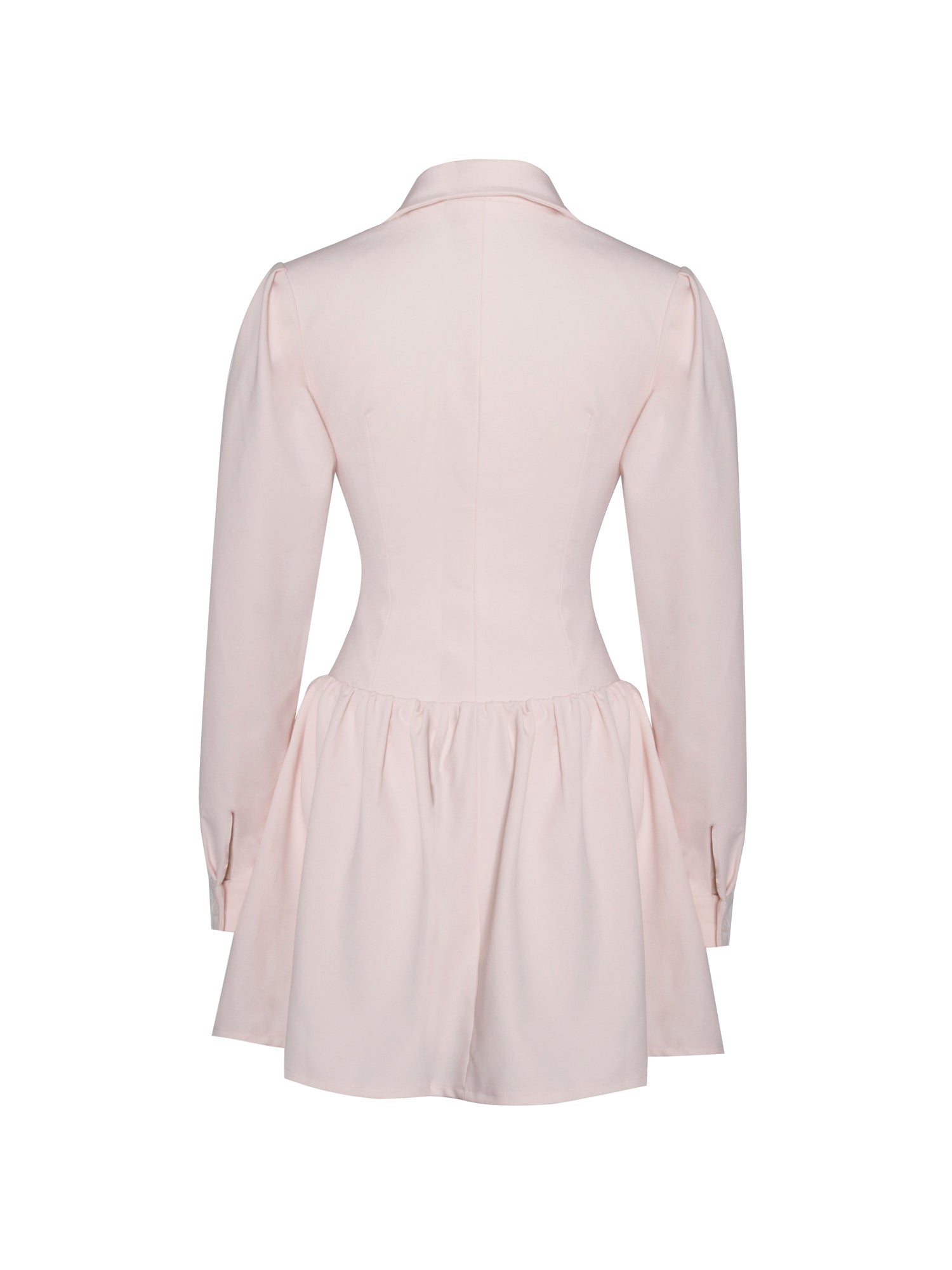 Xabrina Macaron Long Sleeve Shirt Mini Dress | Pink