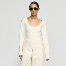 Charlotte | Camilla Seam-Detail Scoop-Neck Sweater in Size Extra Small