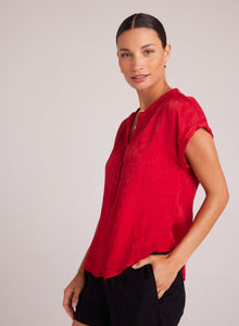 Cap Sleeve Henley | Summer Rouge