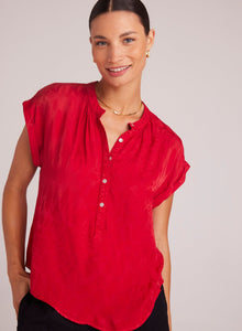 Cap Sleeve Henley | Summer Rouge