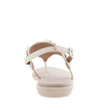 Connie Sandal Flat | Eggnog Faux Leather