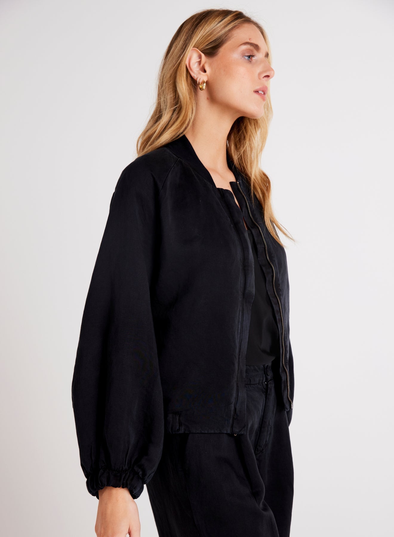 Chloe Clean Bomber Jacket | Black