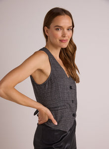 Cinch Back Vest | Glencheck Plaid