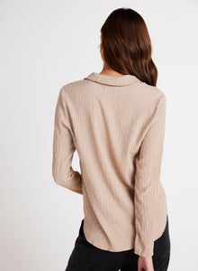 Clean Button Front Shirt | Light Oak