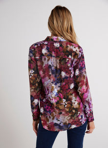 Clean Front Hipster Shirt | Twilight Fleur Print