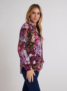 Clean Front Hipster Shirt | Twilight Fleur Print