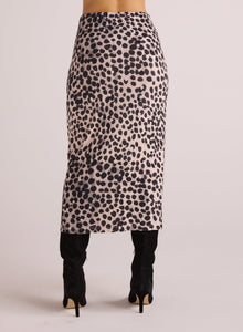 Clean Waist Straight Skirt | Winter Spots Print