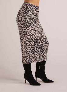 Clean Waist Straight Skirt | Winter Spots Print