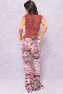Women | Cap Sleeve Long Mesh Tee | Wine Not
