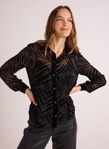 Contrast Button Down | Black