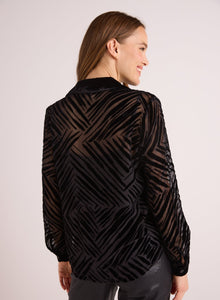 Contrast Button Down | Black