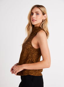 Cowl Neck Bias Top | Bronzed Olive