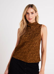 Cowl Neck Bias Top | Bronzed Olive