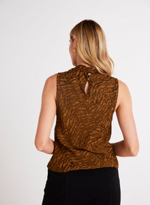 Cowl Neck Bias Top | Bronzed Olive