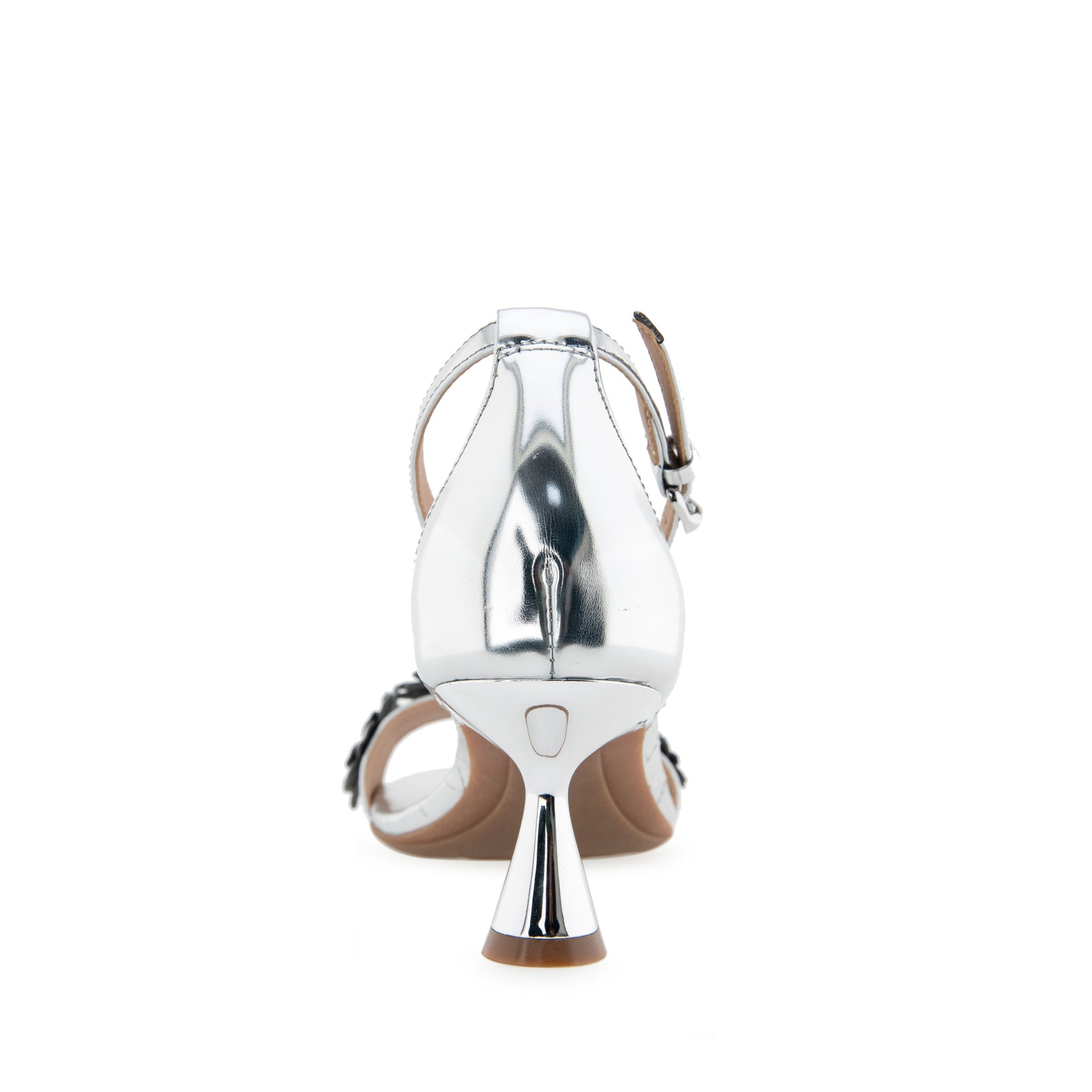 Jazzier Sandal Dress Sculpted | Silver Mirror Floral Faux Leather