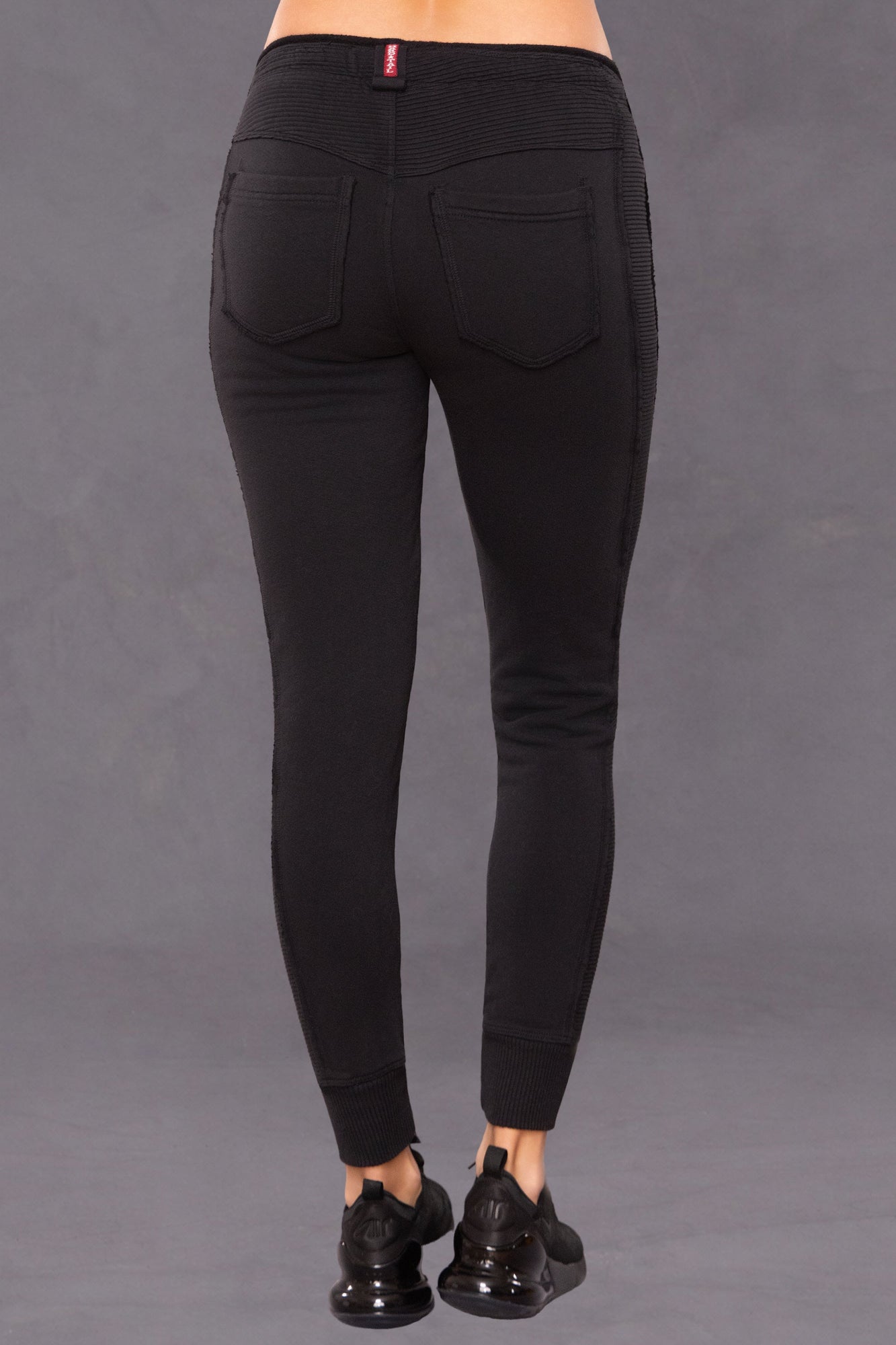 Women | Drawstring Jean Sweat Jogger | Black