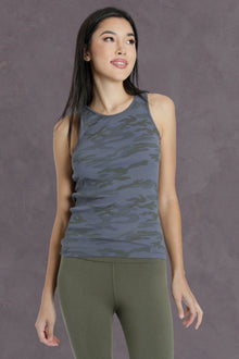 Women | Camo Ribbed Tank | Dusk