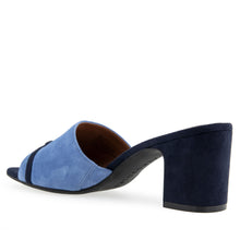 Gela Sandal Dress Block Heel | Blue Jean Suede