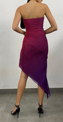 Strapless Long Dress | Pink/Purple