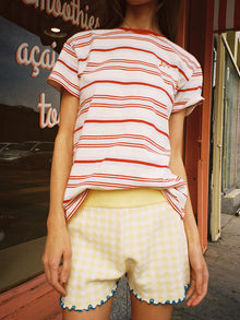 Heather Gingham Short | Polly Pocket™ Yellow