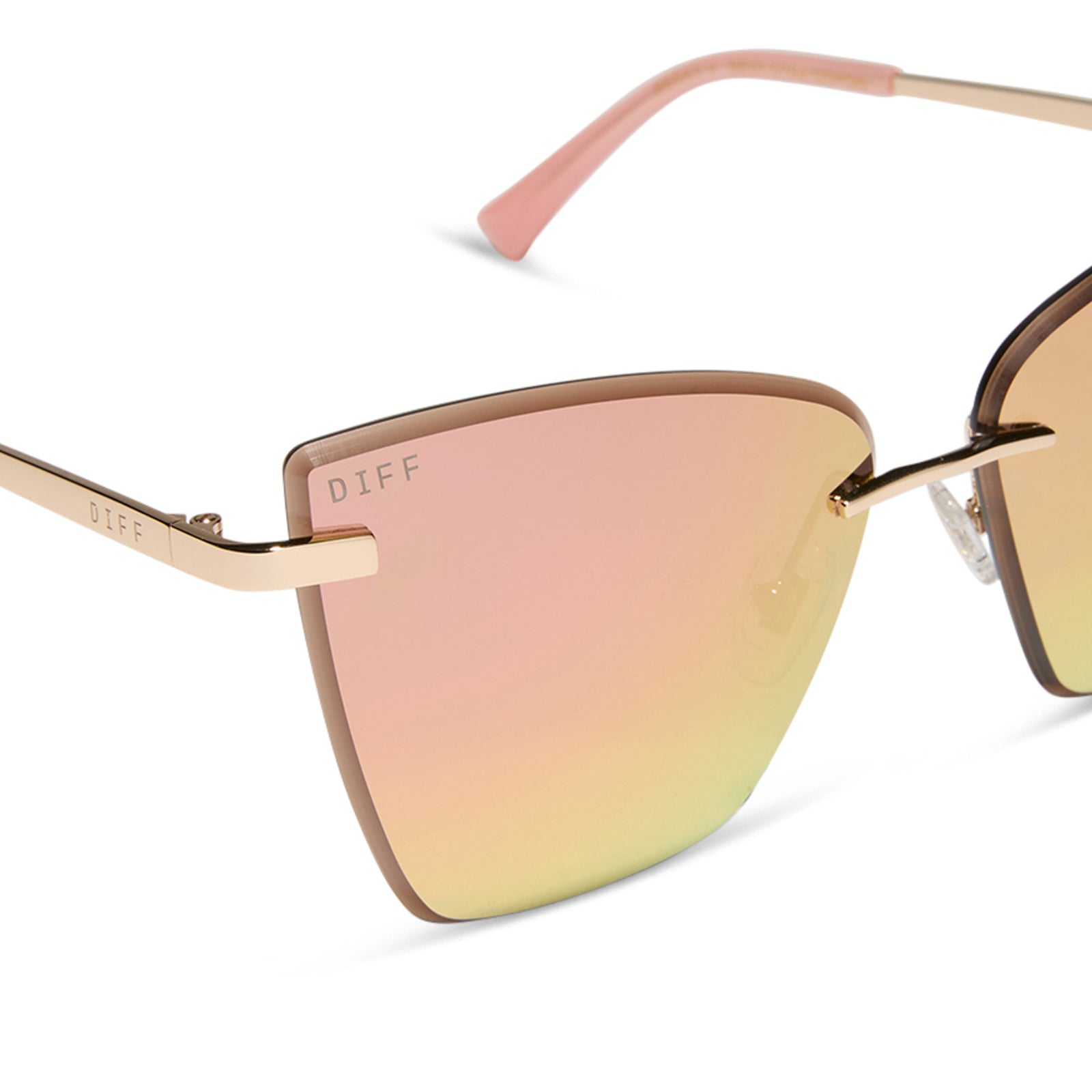 Womens | Becky V Sunglasses | Gold | Peach Lenses