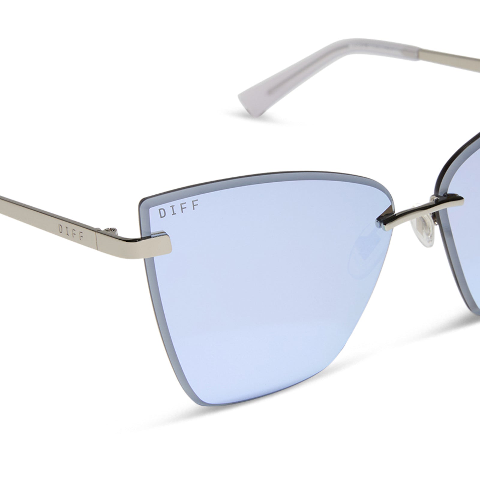 Womens | Becky V Sunglasses | Silver | Lavender Lenses