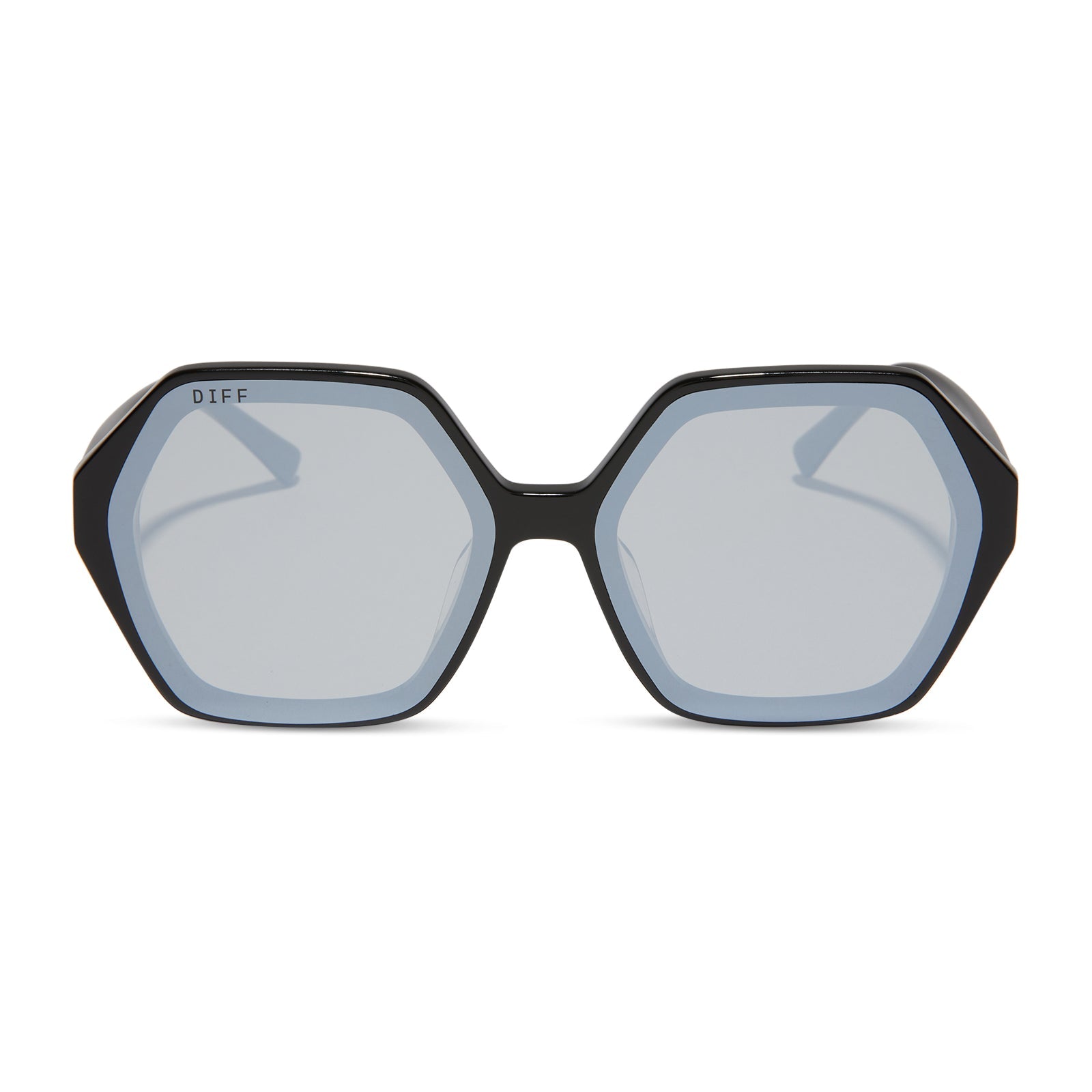 Womens | Gigi Sunglasses | Black | Grey Flash Lenses