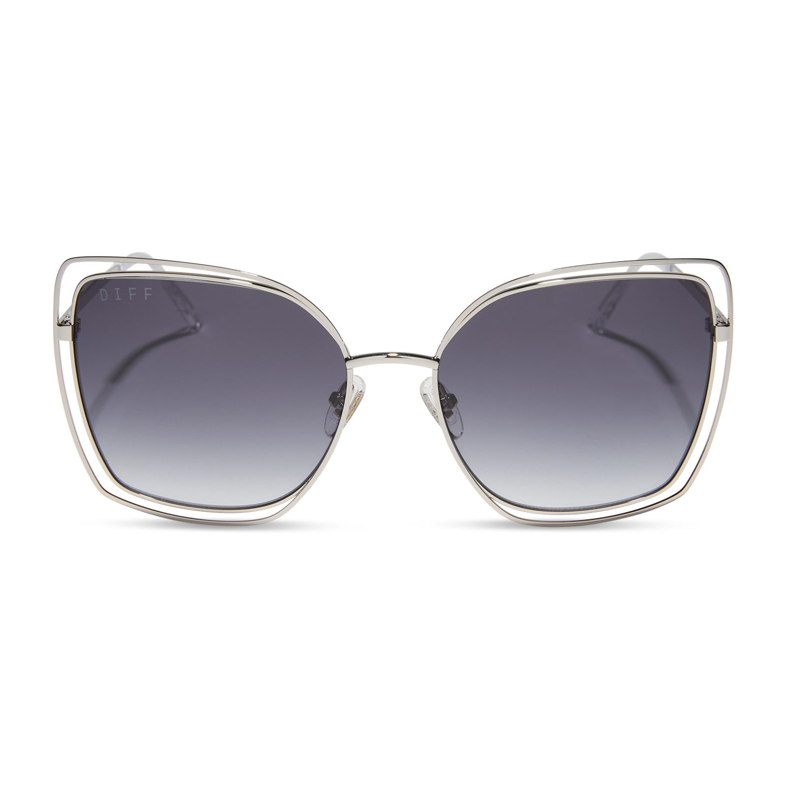 Womens | Jacqueline Sunglasses | Silver | Grey Gradient Lenses